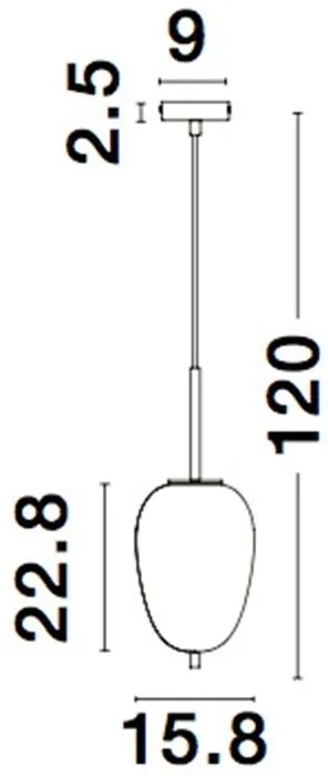 Lustra, Pendul modern Lato negru 15,8cm
