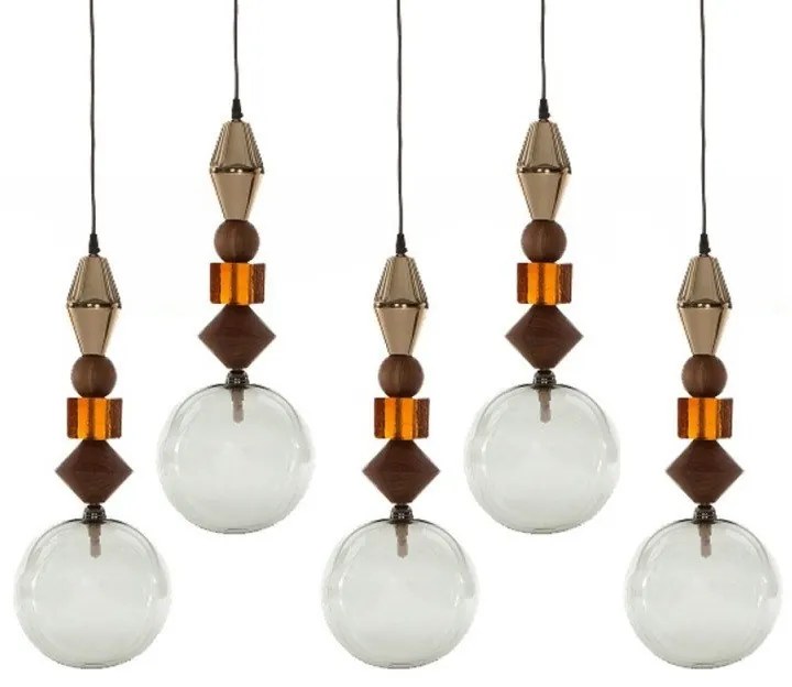 Lustra cu 5 pendule deosebite design LUX Pandora