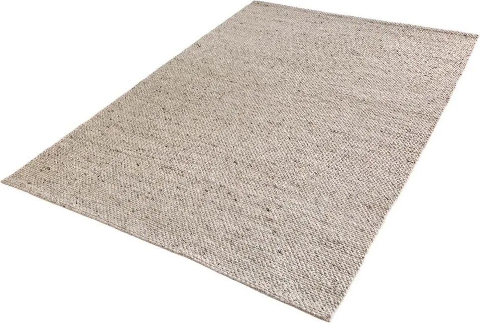 Covor WOOL 240x160cm gri argintiu din lana