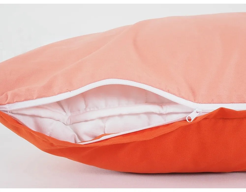 Lenjerie pat din bumbac B.E.S. Petrovice Doubleface cărămiziu/ruginiu, 220 x 200 cm, 70 x 90 cm