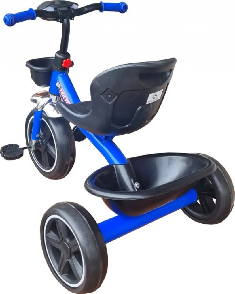 Tricicleta cu pedale NOVOKIDS™ Falcon Trike, Cu melodii si lumini, Max 30 kg, Roti din spuma cauciucata EVA, Cadru metalic, Model motocicleta,