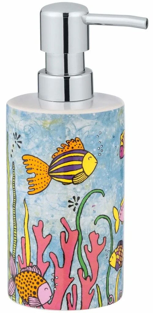 Dozator de săpun din ceramică Wenko Ocean Rollin Art , 360 ml