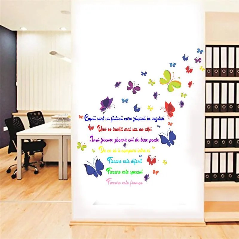Sticker perete Copiii sunt ca fluturii 2
