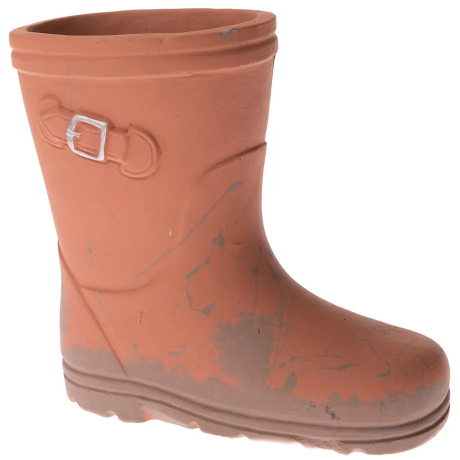 Decorațiune din beton Dakls Boot, portocaliu teracotă