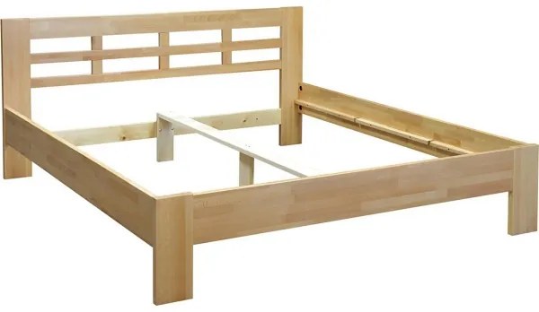 Pat matrimonial din lemn masiv ANGELA 180x200 cm, fag