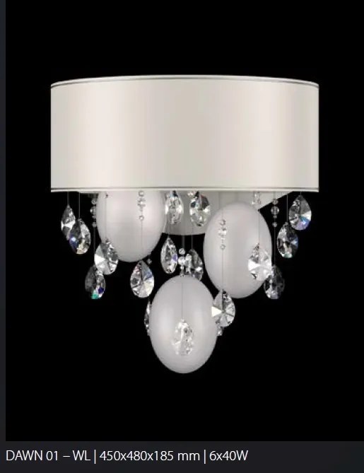 Aplica de perete moderna Vision design LUX Cristal Bohemia Exclusive DAWN 01-WL