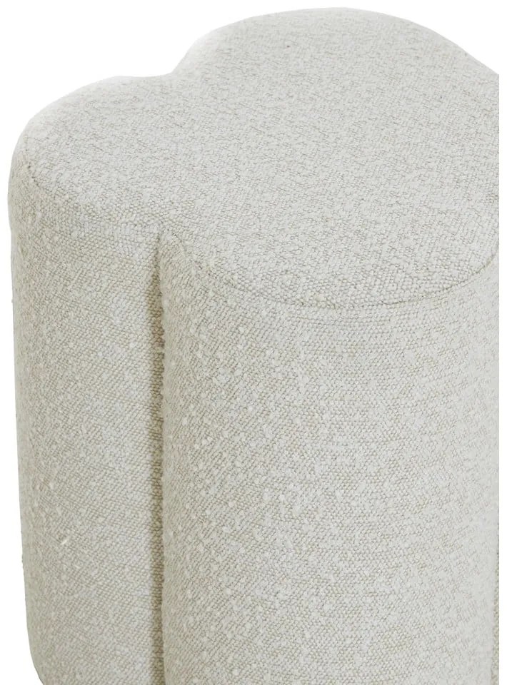Taburet crem cu tapițerie din stofă bouclé Nalani – Light & Living