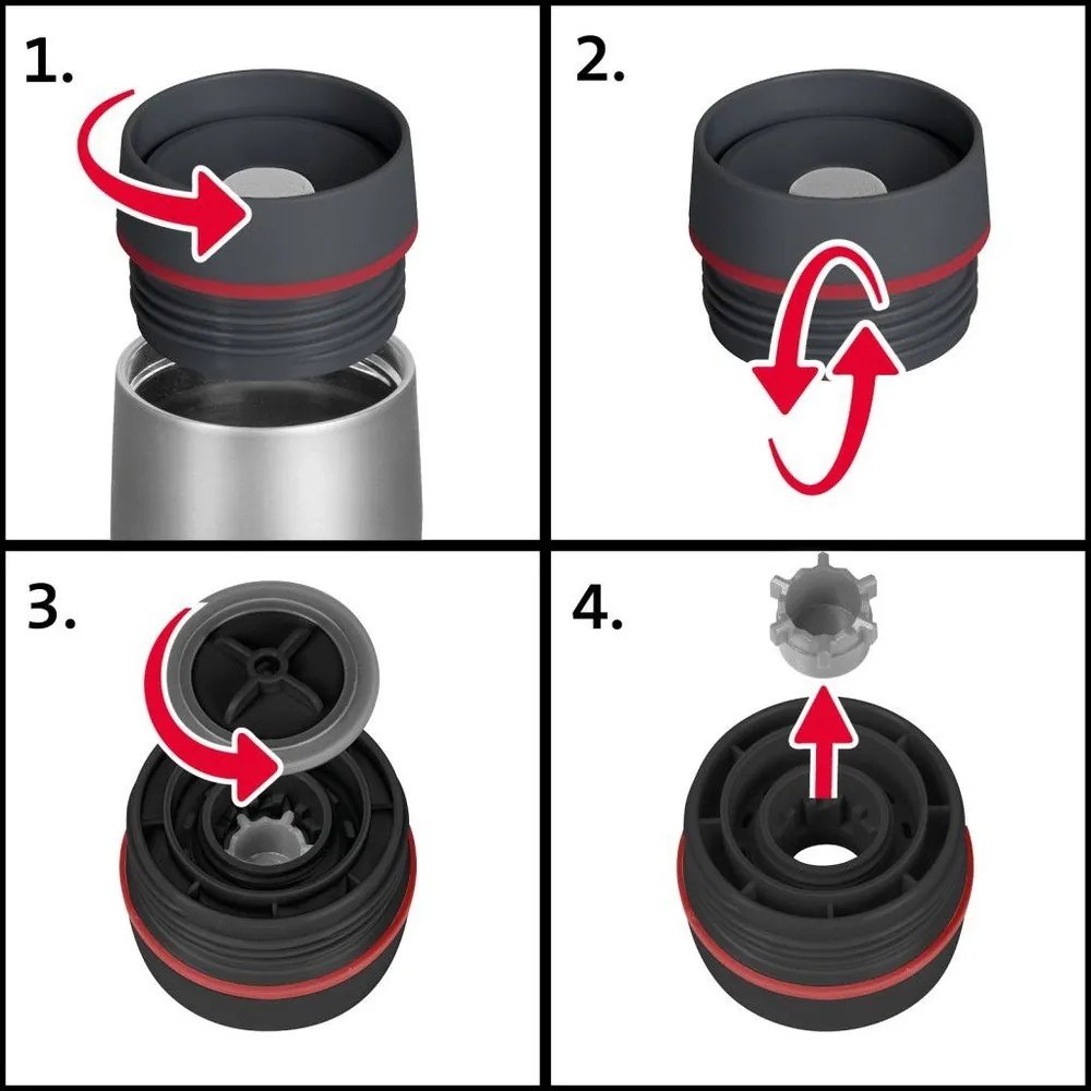 Cană termos gri deschis 400 ml Viva – Westmark