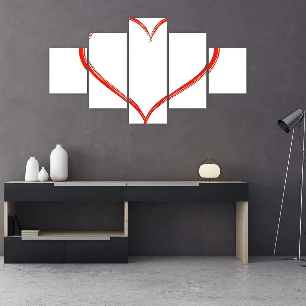 Tablou cu inima (125x70 cm), în 40 de alte dimensiuni noi