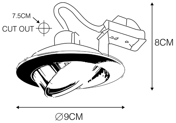 Spot încastrat inteligent, înclinabil, cupru, inclusiv Wifi GU10 - Cisco