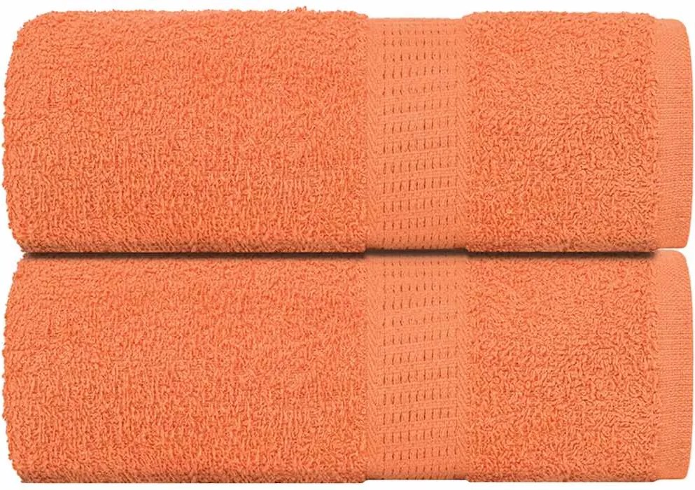 vidaXL Prosoape de oaspeți, FROGN, 2 buc, portocalii, 30x50 cm, 360 g/m²