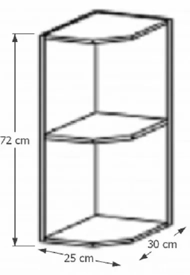 Raft de bucătărie superior G25P Provence (alb + pin andersen). 1015172