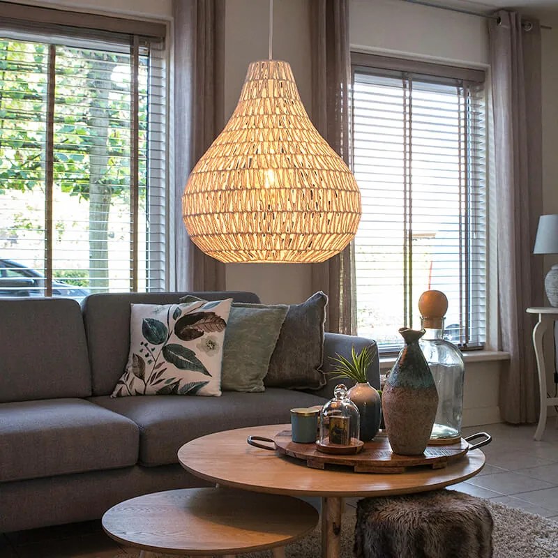 Lampă suspendată scandinavă albă 45 cm - Lina Drop