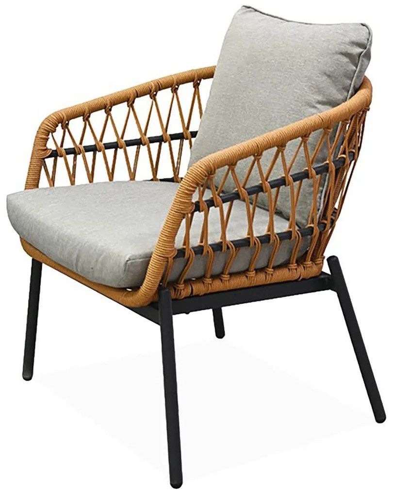 Set mobilier de grădină Artefactos (natural + gri deschis) (pentru 4 persoane). 1121231
