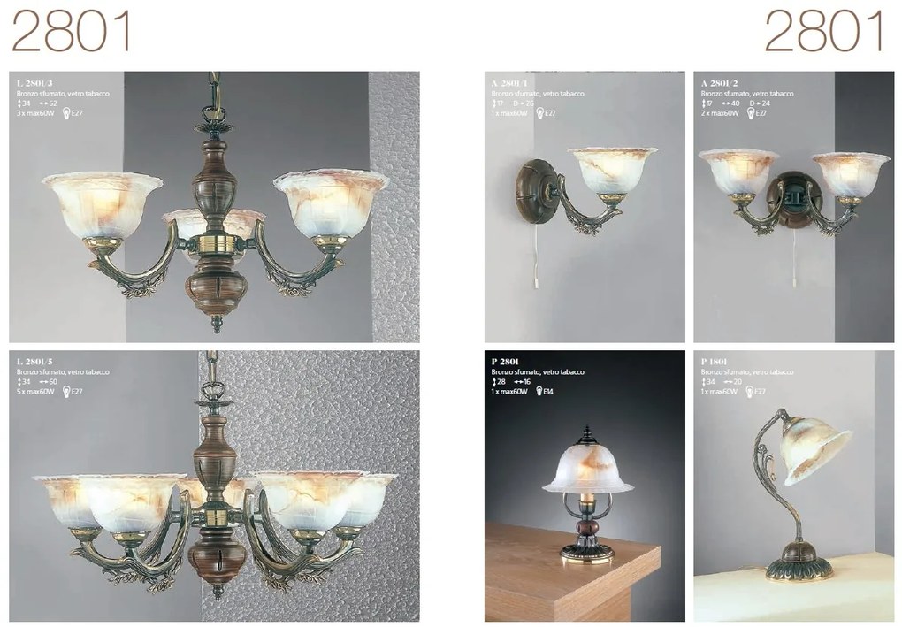 Lampa de masa rustica design italian din alama cu lemn 1801