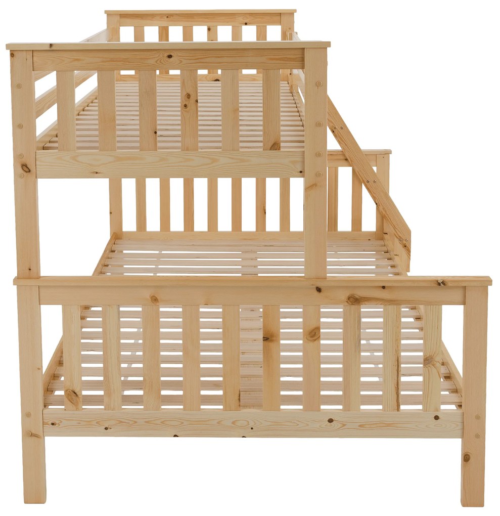 Patul supraetajat se poate descompune, pin natural, LUINI