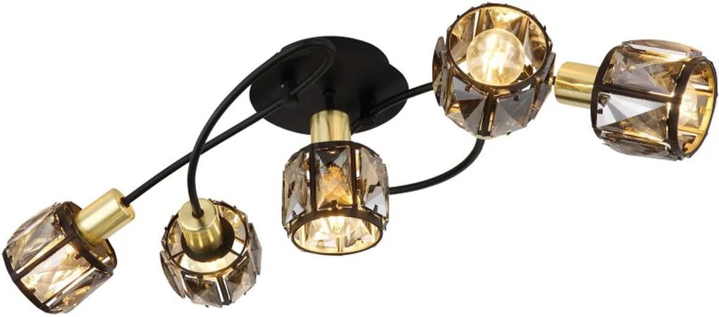 Globo Lighting Indiana lampă de tavan 5x40 W negru 54357-5B