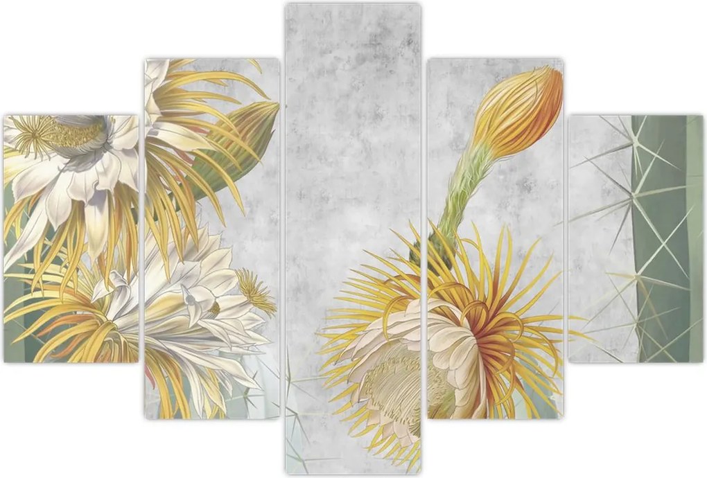 Tablou - Cactuși înfloriți (150x105 cm)