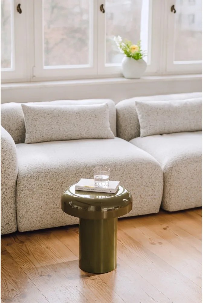 Măsuță auxiliară rotundă din oțel ø 40 cm Miko – noo.ma