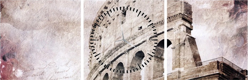 Tablou - Colosseum, Roma, Italia (cu ceas) (90x30 cm)