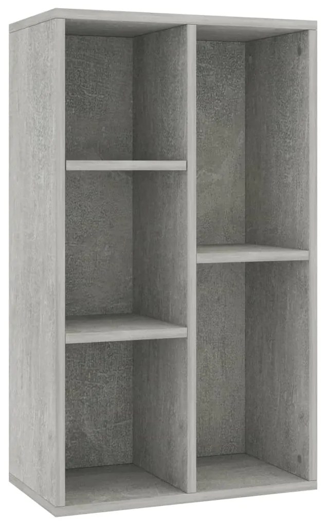 800166 vidaXL Bibliotecă/Dulap, gri beton, 50x25x80 cm, lemn prelucrat