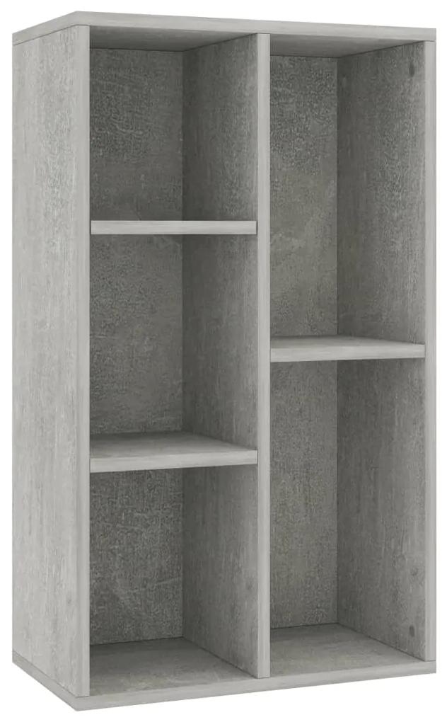 800166 vidaXL Bibliotecă/Servantă, gri beton, 50x25x80 cm, PAL