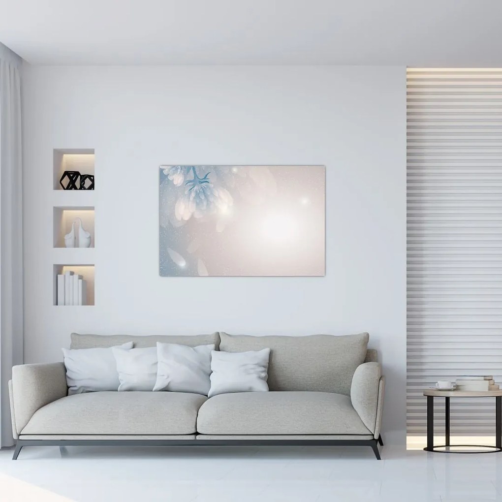 Tablou - Flori înzăpezite (90x60 cm)