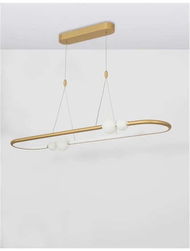 Lustra LED dimabila cu telecomanda design modern Celia auriu