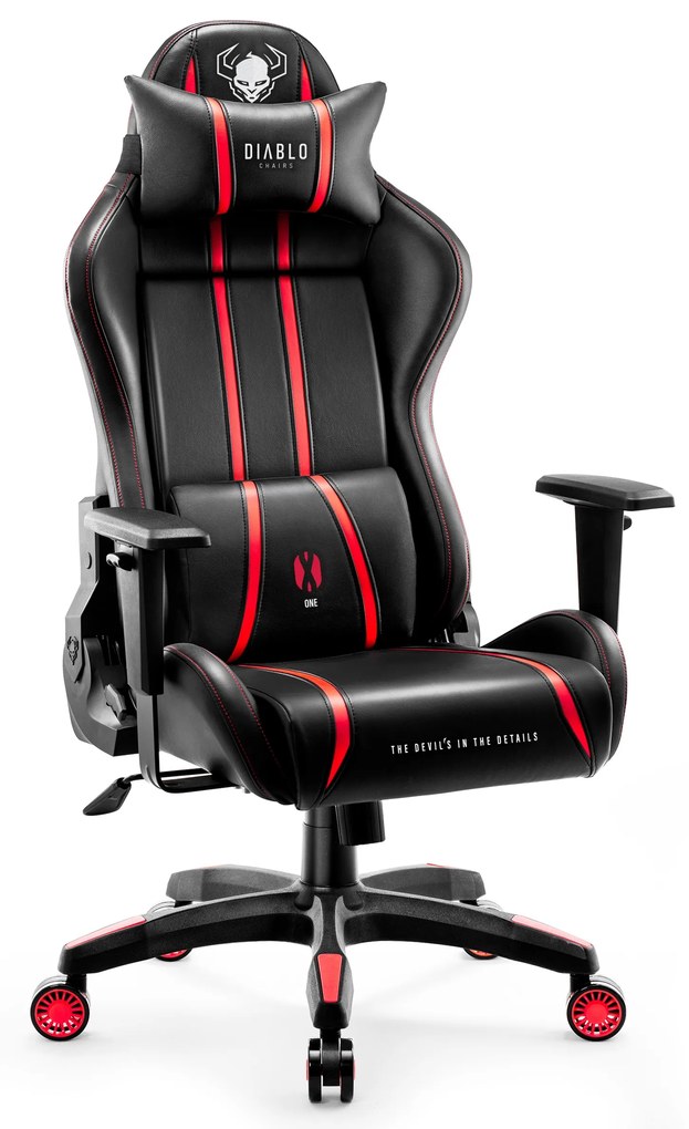 Scaun gaming Diablo X-One 2.0 King Size: negru-roșu