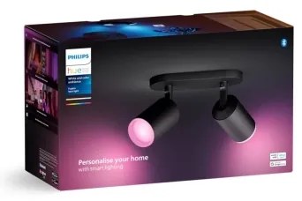 Philips Hue FUGATO LED RGBW spot 2xGU10/4,2W/230V negru dimabil