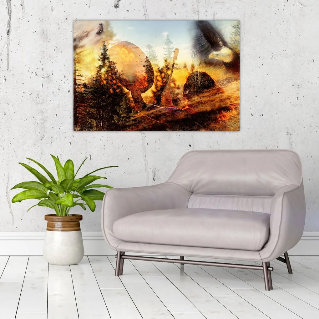 Tablou - Motiv șamanic (90x60 cm)