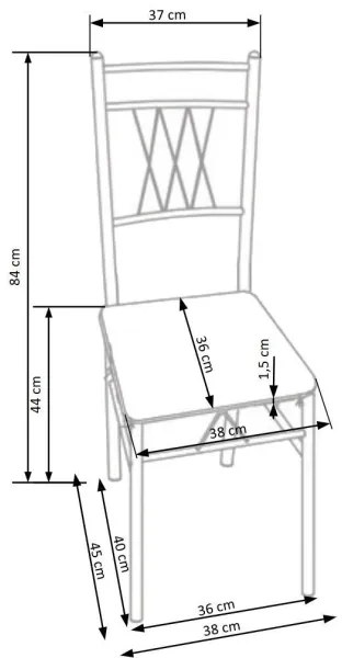 Set de masă FAUST metal/stejar sonoma