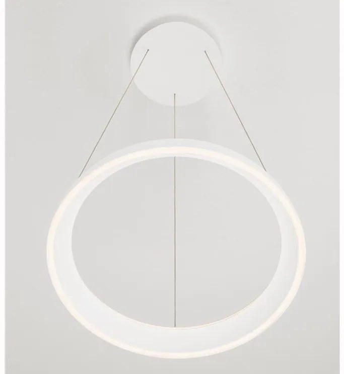 Lustra circulara aluminiu alb LED CCT OVIA 45cm