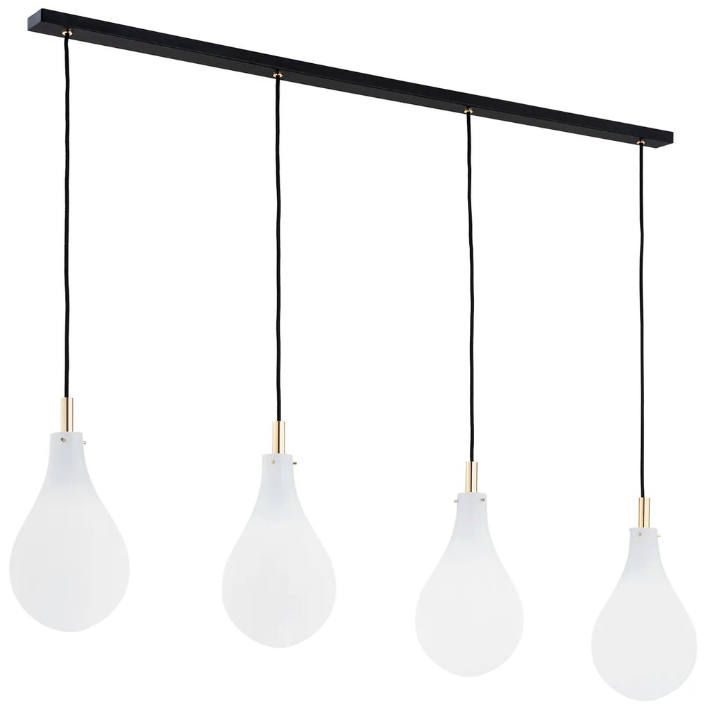 Lustra cu 4 Pendule sticla design decorativ OAKLAND alba