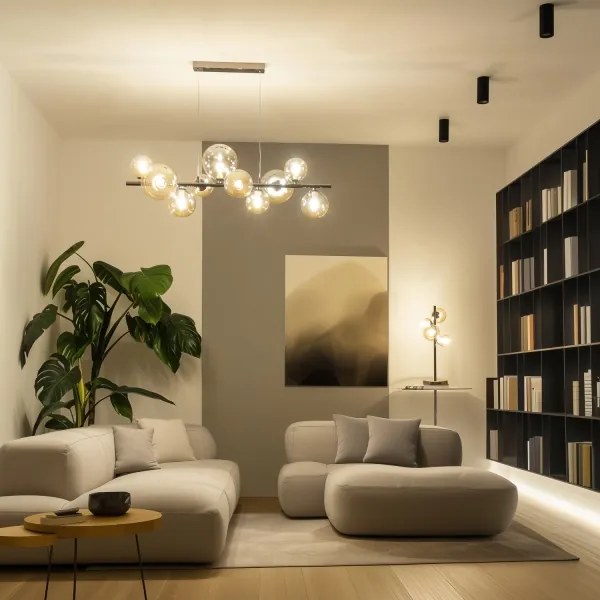 Lustră LED pe cablu Brilagi MILLA 10xG9/3W/230V crom lucios/auriu