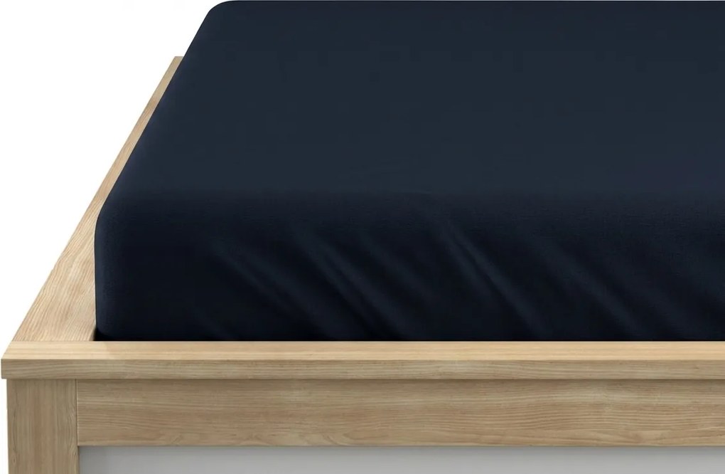 Cearsaf Jersey albastru marin 180 x 200 cm