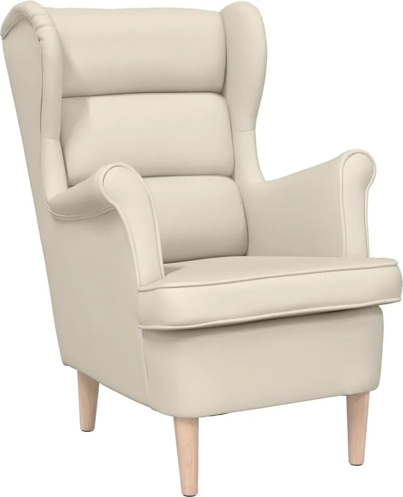 vidaXL Fotoliu, alb, 74x84x100 cm, pânză textil