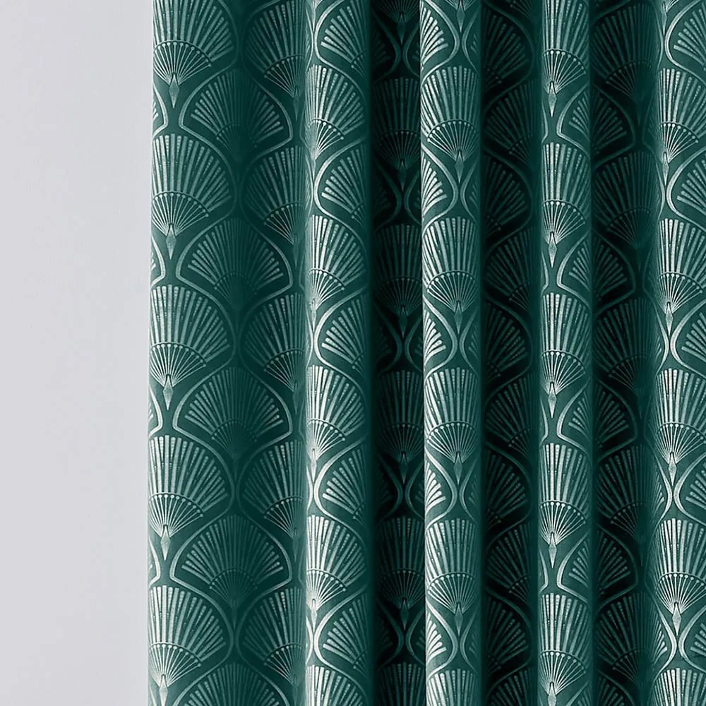 Draperii verzi 2 buc. 168x183 cm Art Deco Pearl – Catherine Lansfield
