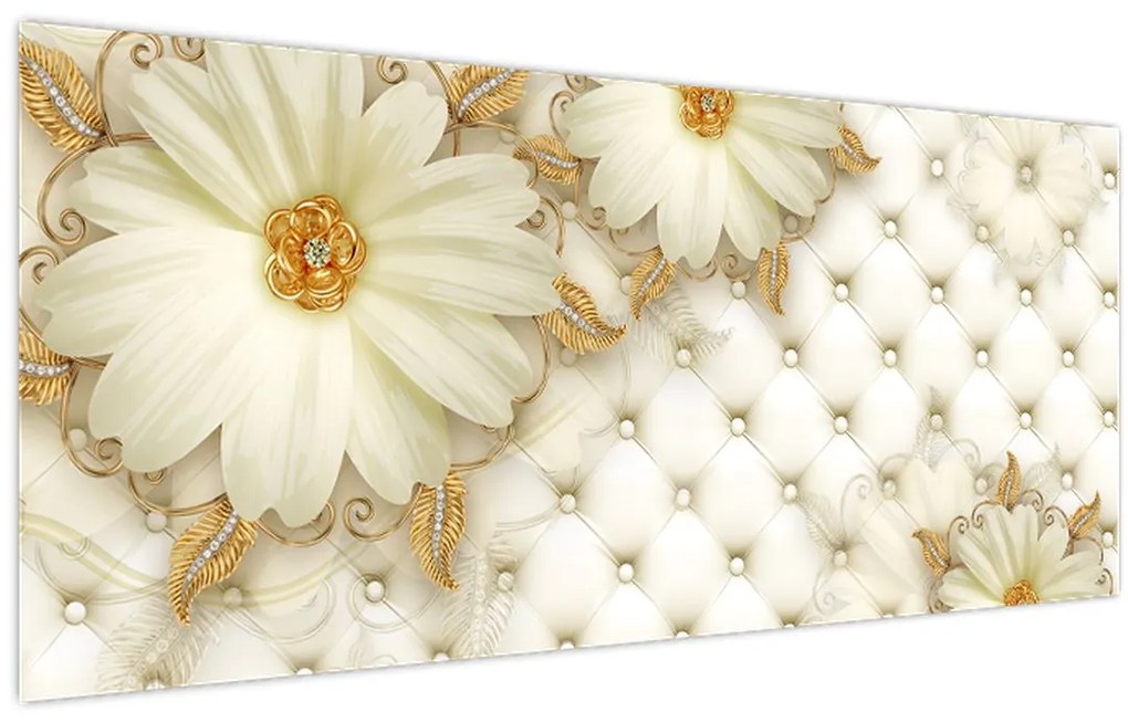 Tablou - Colaj auriu (120x50 cm)