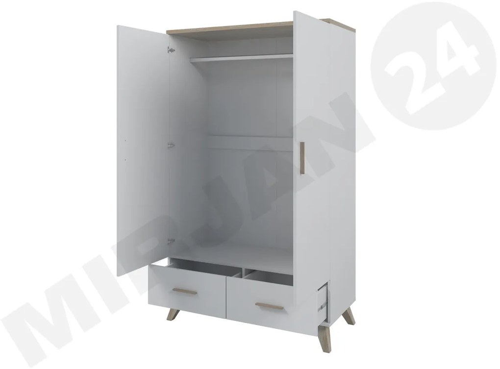 Dulap de haine Solara (alb + stejar sonoma). Promo -17%. 1122961