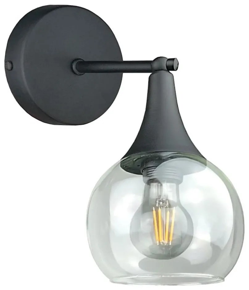 Aplică STAR 1xE27/60W/230V negru/transparent