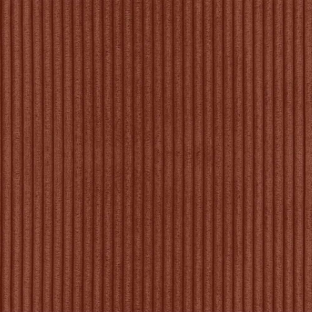 Colțar cărămiziu cu tapițerie din catifea reiată (cu colț pe partea stângă, cu șezlong) Martin – Ropez