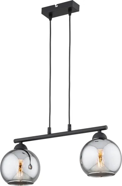 Brilagi - Lustră pe cablu DIOR 2xE27/60W/230V negru/gri fumuriu
