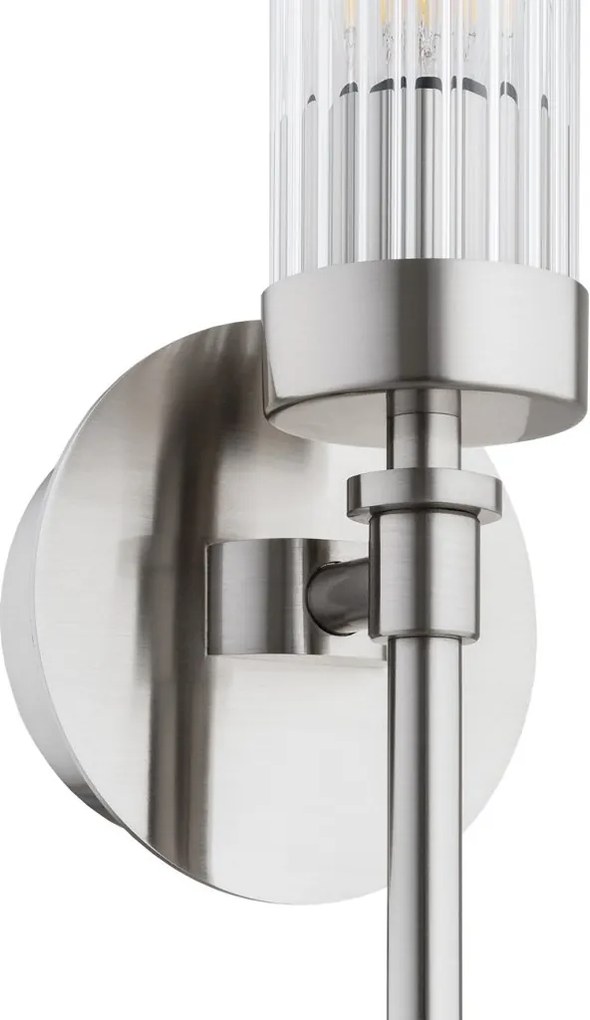 Aplica de perete stil elegant PRESTON nickel/sticla clara