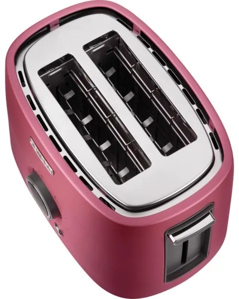 Sencor - Prăjitor de pâine cu 2 fante și suport pentru încălzire, 1000W/230V, roz