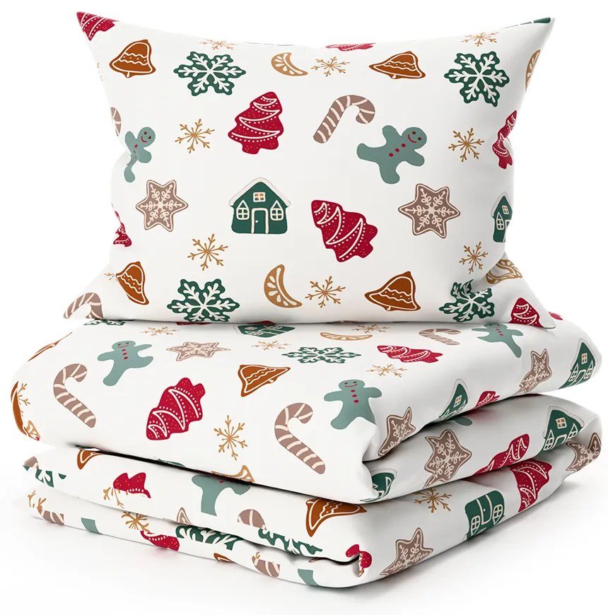 Lenjerie de pat din bumbac HOLLY alb Dimensiune lenjerie de pat: 70 x 90 cm | 140 x 200 cm