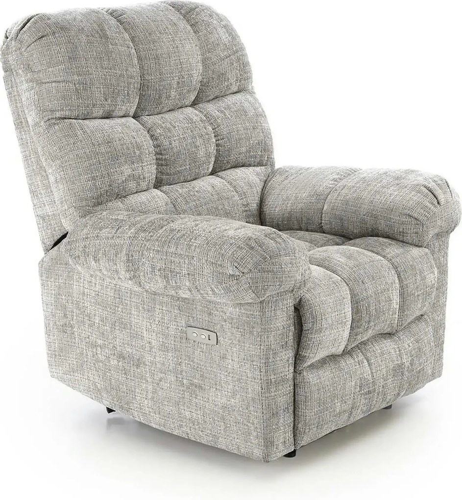 Fotoliu recliner AMORE, gri, stofa, 105x100x86 cm