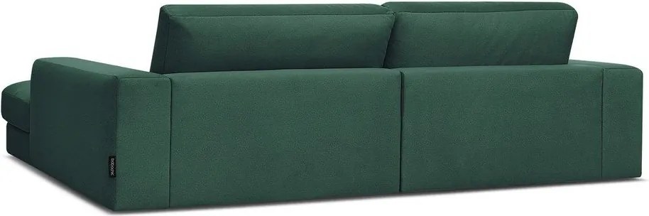 Colțar verde cu tapițerie din catifea (cu colț pe partea dreaptă/cu șezlong) Sierra – Bobochic Paris