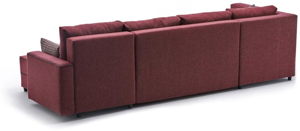 Canapea extensibilă de colț Ece Panoramik - Claret Red