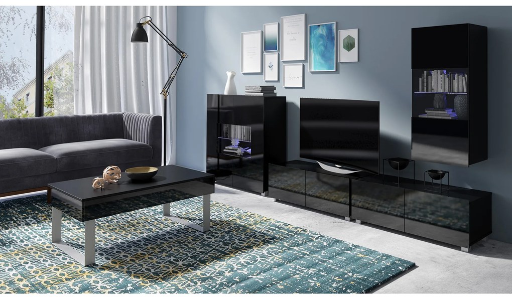 Mobilier living Calabria C22 (Negru) (fără iluminat). 1051683